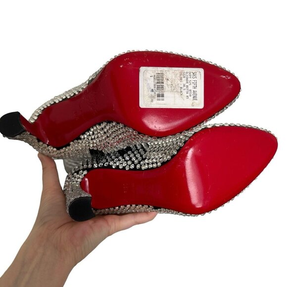 Christian Louboutin Silver Heeled Boots - Picture 10 of 14